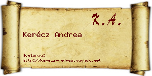 Kerécz Andrea névjegykártya
