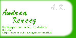 andrea kerecz business card